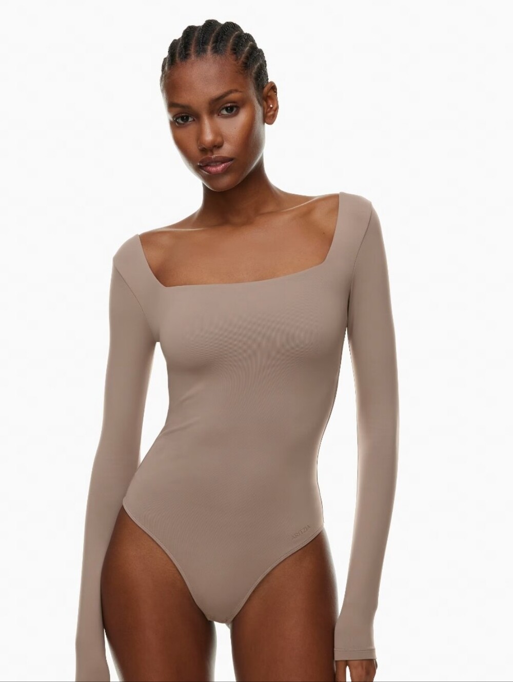 Aritzia Square Neck Contour Long Sleeve Bodysuit